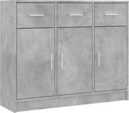 vidaXL Dressoir 91x28x75 cm bewerkt hout betongrijs