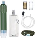 Sans marque Filtres à eau Survie - Filtre à eau - Avec jerrycan d'eau - 4000L - Filtre à eau de survie pour extérieur et camping - Paille de filtre à eau personnelle - Appareil de purification d'eau - Filtre à eau kit d'urgence - Filtre à eau - Sans BPA - Ensemble complet