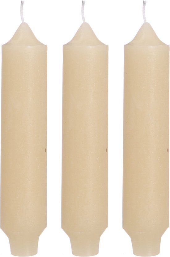 Hortus Palermo kaarsen set 3 stuks dia. 3.5 x H 17 cm creme