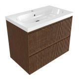 Saniclass Badkamermeubelset - 80cm - Mat Walnut Pure
