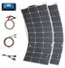 module solaire flexible 200W, 12V, adapté pour extérieur et usage mobile