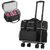 Latios Sac de bowling - Trolley pour 2 boules - 4 roues - Noir
