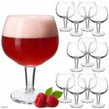 MamboCat 12-delige set Belgisch bierglas bauchig met steel