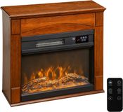 HOMCOM Elektrische haard - MDF - 68,5 x 27,5 x 63 cm - Bruin