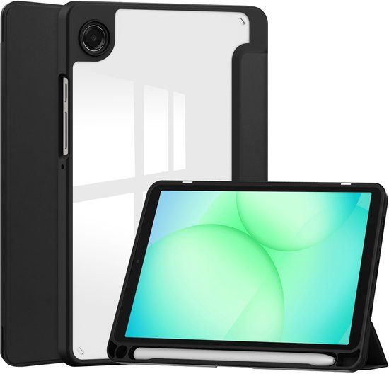 imoshion Tablet Hoes - Geschikt voor Samsung Galaxy Tab A9 Plus / Galaxy Tab A11 Plus - Trifold Hardcase Bookcase - Zwart