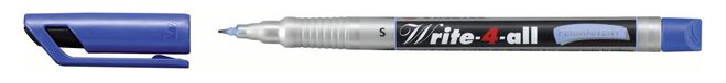 STABILO Marqueur permanent Write-4-all, superfine, bleu, 0,4 mm