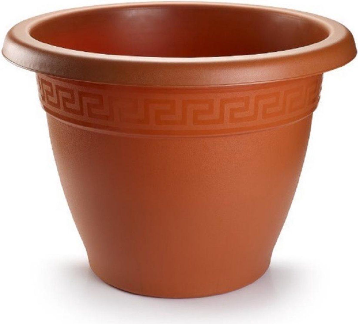 Forte Plastics Bloempot terra cotta rond diameter 45 cm - Bloemen/plantenbak/plantenpot van kunststof