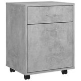 VidaXL Rolkast 45x38x54 cm bewerkt hout betongrijs