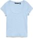 VERO MODA VMCHLOE CS SHORT U-NECK NOOS T-shirt Femme S Coton/Élasthanne Bleu clair