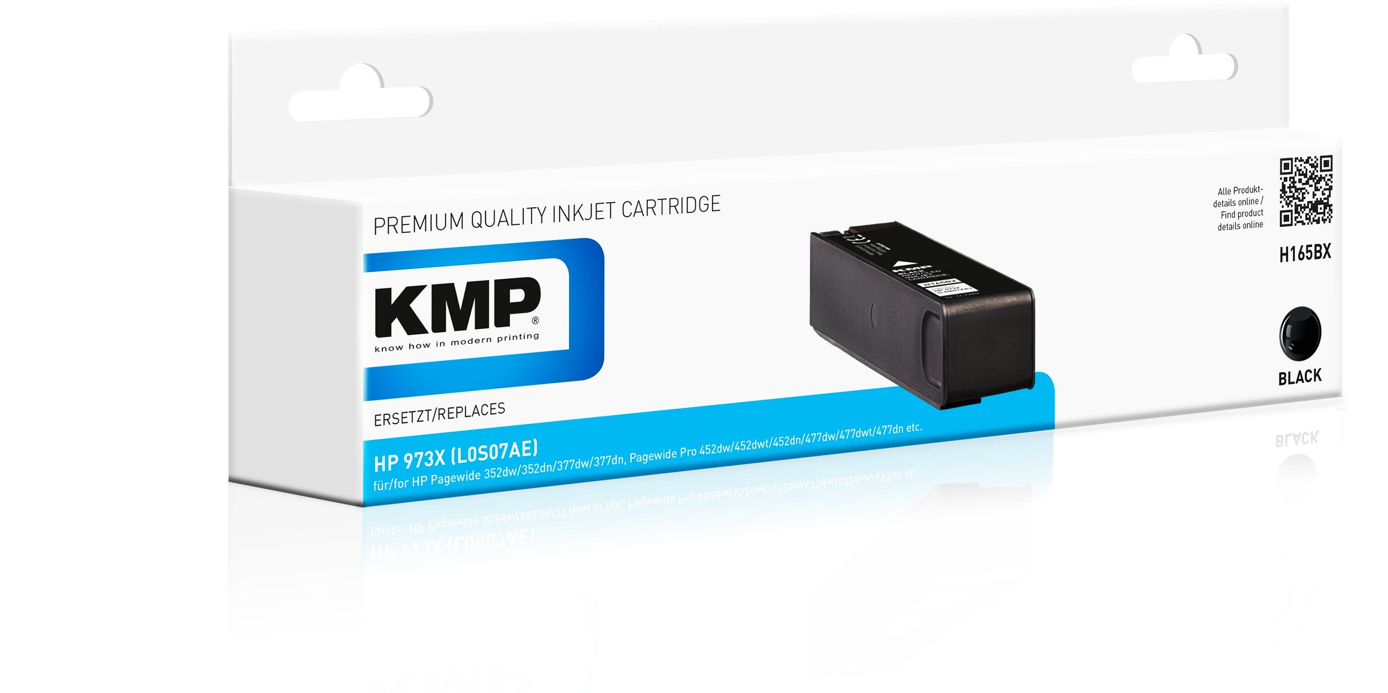 KMP H165BX - Zwarte inktcartridge - HP L0S07AE - 10000 pagina's