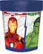 Tataway Marvel: Beker en plastique bleu pour enfants, Avengers, Iron Man, Hulk, Captain America, Captain Marvel, 260 ml, avec fond antidérapant