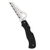 Spyderco Rescue Jr., Black FRN-handvat, geserveerd