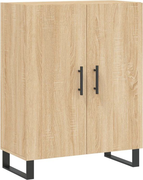 vidaXL Dressoir 69,5x34x90 cm Bewerkt Hout Sonoma Eikenkleurig