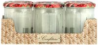 BSCA 519553 jam glas met deksel, 385 ml, 6 stuks