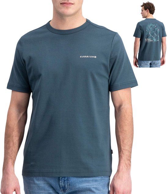 Gabbiano Bistra T-shirt Heren - Maat M - Katoen - Groen Blauw