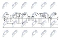 NTY Antriebswelle NPW-CT-052 links | Compatibel met: CITROËN C5 III, C5 III Break, C6