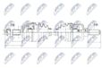 NTY Antriebswelle NPW-CT-052 links | Compatibel met: CITROËN C5 III, C5 III Break, C6