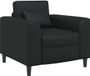 vidaXL - Fauteuil - Zwart - Kunstleer