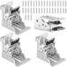 Sans marque 4 pièces pieds de table - charnière pliante - 0-90 degrés - autobloquant - support pliable - console pliante pour établi - argent