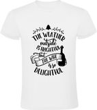 Sol's The weather outside is Frighful, but the WINE is so delightful Men's T-shirt | XL | White