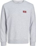 JACK&JONES JJRUSH SWEAT CREW NECK Heren Lange mouw Ronde hals Katoen/Polyester Regular Fit Casual White Melange M