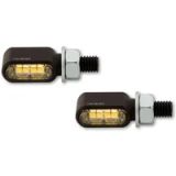 HIGHSIDER CNC Clignotant/Feu de position LITTLE BRONX, noir, teinté, E, paire pour