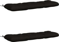 vidaXL - 2-delige - Coussin de banc - VIANEN - 100% - Polyester - Noir