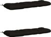 vidaXL - 2-delige - Coussin de banc - VIANEN - 100% - Polyester - Noir