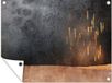 GreatGardenPosters Tuinschilderij - Design - Luxe - Goud - Abstract - Tuindoek - Tuinposter - 160x120 cm