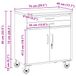 vidaXL Trolley Werkbank Rood en Grijs 75 x 45 x 85 cm