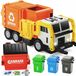 Camion poubelle jouet - Camion poubelle jouet - Avec lumière et son - Chargeur frontal - 3 poubelles