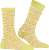 FALKE Stripe Uniform gedessineerd katoen sokken dames geel - maat 35-38