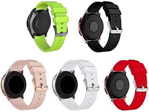 Chainfo compatibel met Garmin Vivoactive 3 (44MM) / vivoactive 3 music/Vivomove Style Watch Strap, Soft Silicone Replacement Watchband (20mm, 5-Pack H)