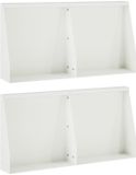 vidaXL Keermuur - 4 st - 40 x 12 x 30 cm - Staal - Wit