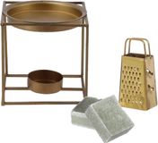 Merkloos / Sans marque Eucalyptus Amberblokjes/geurblokjes cadeauset - inclusief geurbrander en mini rasp
