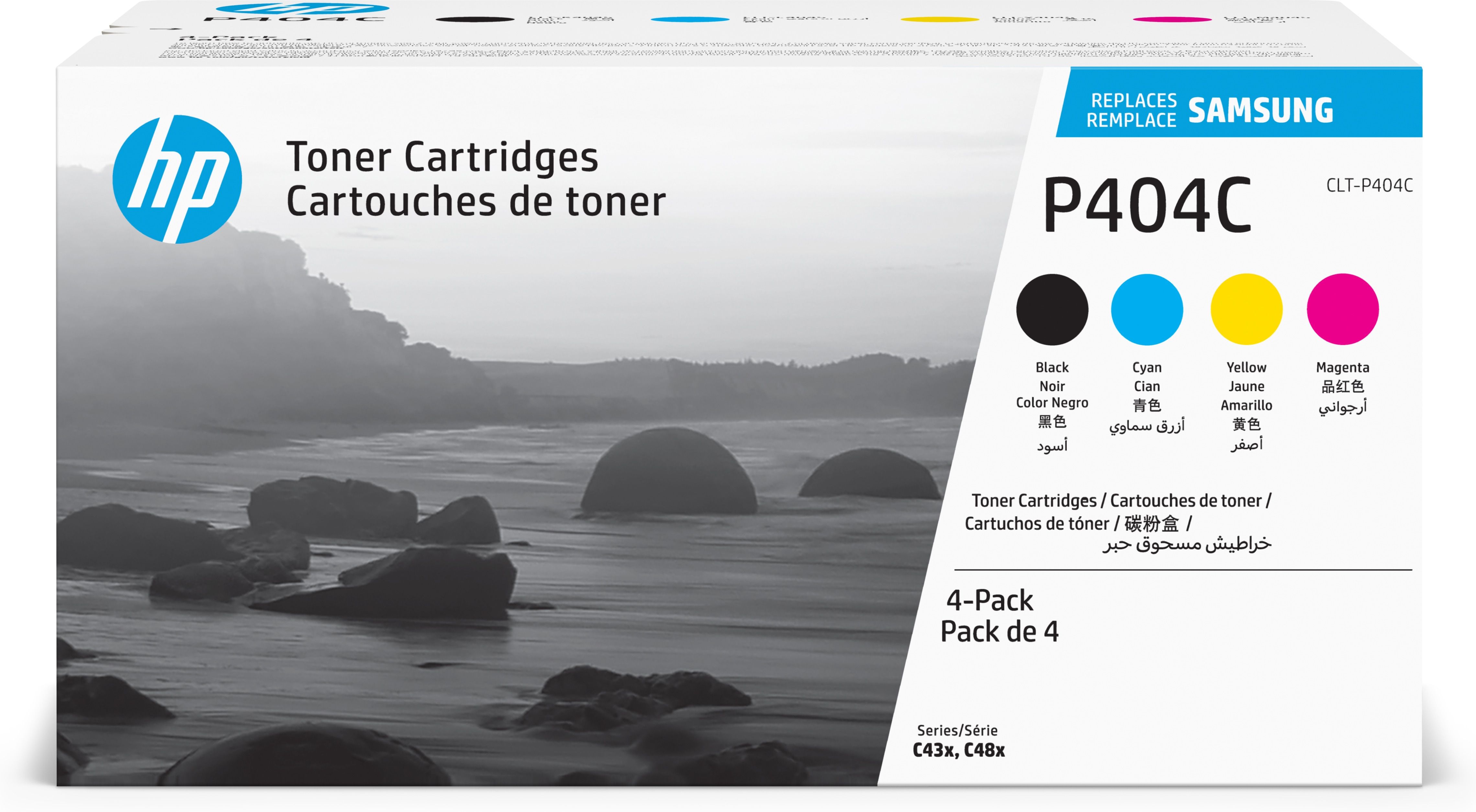 Samsung CLT-P404C Toner Cartridge 4-Pack - Black/Cyan/Magenta/Yellow