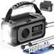 Unyqoos® Radio portable d'urgence avec pile de 12000 mAh, panneaux solaires et fonction SOS