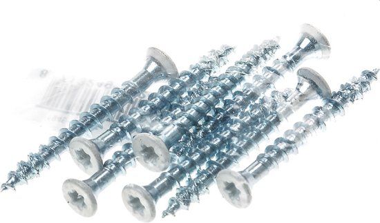 AXA Combipower BV Scharnier schroeven 4.5x40mm Wit (8 Stuks)