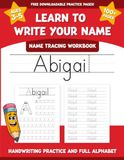 Abigail's Name Tracing Workbook