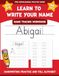 Abigail's Name Tracing Workbook