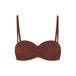Cyell voorgevormde strapless bandeau bikinitop bruin