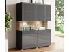 Vitrine TORERO 2 deuren chêne/anthracite avec led