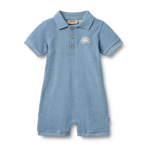 Wheat badstof jumpsuit blauw