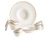 MÄSER Serie Pintar 8-delige gourmetset snackset in vintage-stijl porselein bruin