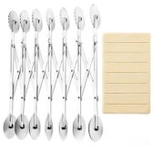 Omgoods - Coupe-pâte en acier inoxydable avec 7 roues - Coupe-pâtes réglable