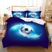 Dekbedovertrek Voetbal 3D avec 2 taies d'oreiller 220 x 240 cm