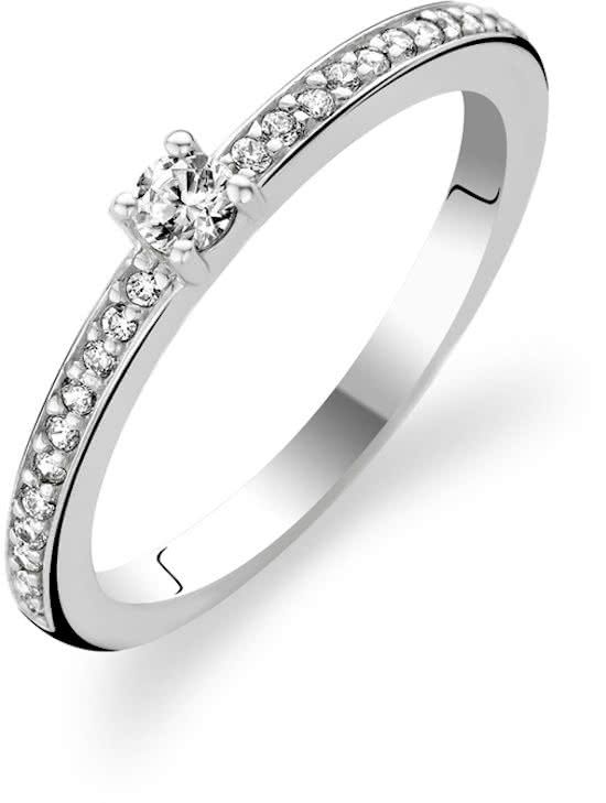 TI SENTO Milano Ring 1869ZI - Maat 50 16 mm - Gerhodineerd Sterling Zilver