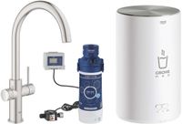 Grohe Red Duo Kokendwaterkraan met filterset, boiler M, supersteel 30083DC1