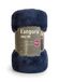 KANGURU Fluffi Midnight fleece microvezeldeken voor eenpersoonsbed zachte flanellen fluwelen deken, bonteffect, blauw, 130 x 230 cm