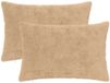 vidaXL Kussensloop Crèmekleurig Katoensatijn 50 x 80 cm (2 stuks)